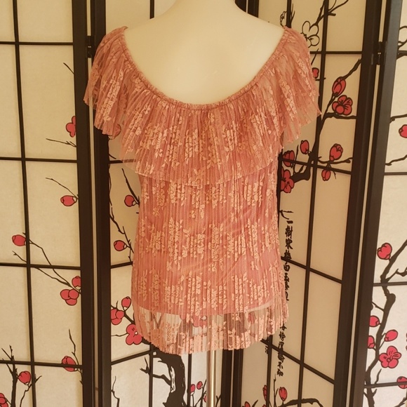 INDIGO ROSE MAUVE CHIFFON TOP - Picture 3 of 8